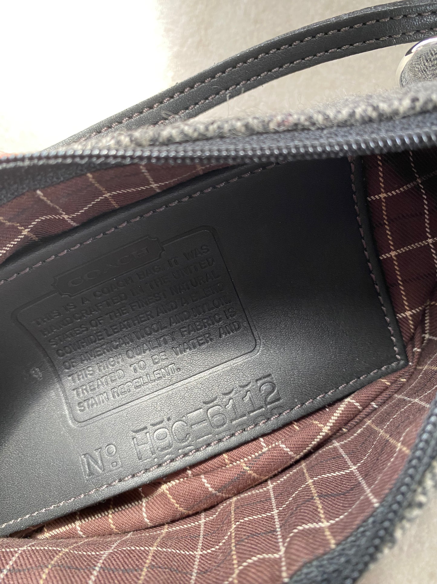 *RARE Coach Bleecker Demi Wool with Leather Bag