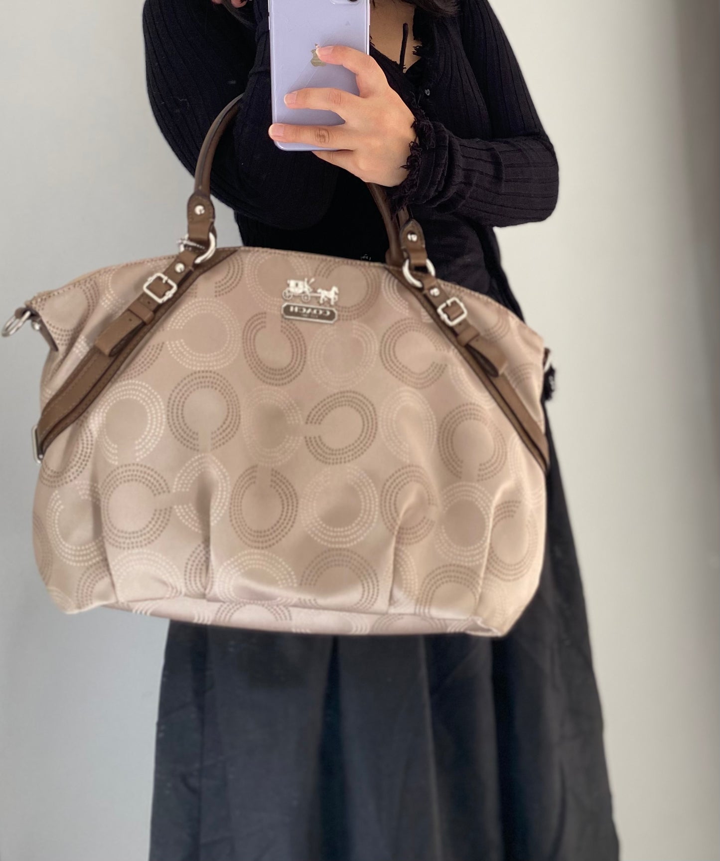 Coach Madison Sophia 2Way Op Art Satchel Bag