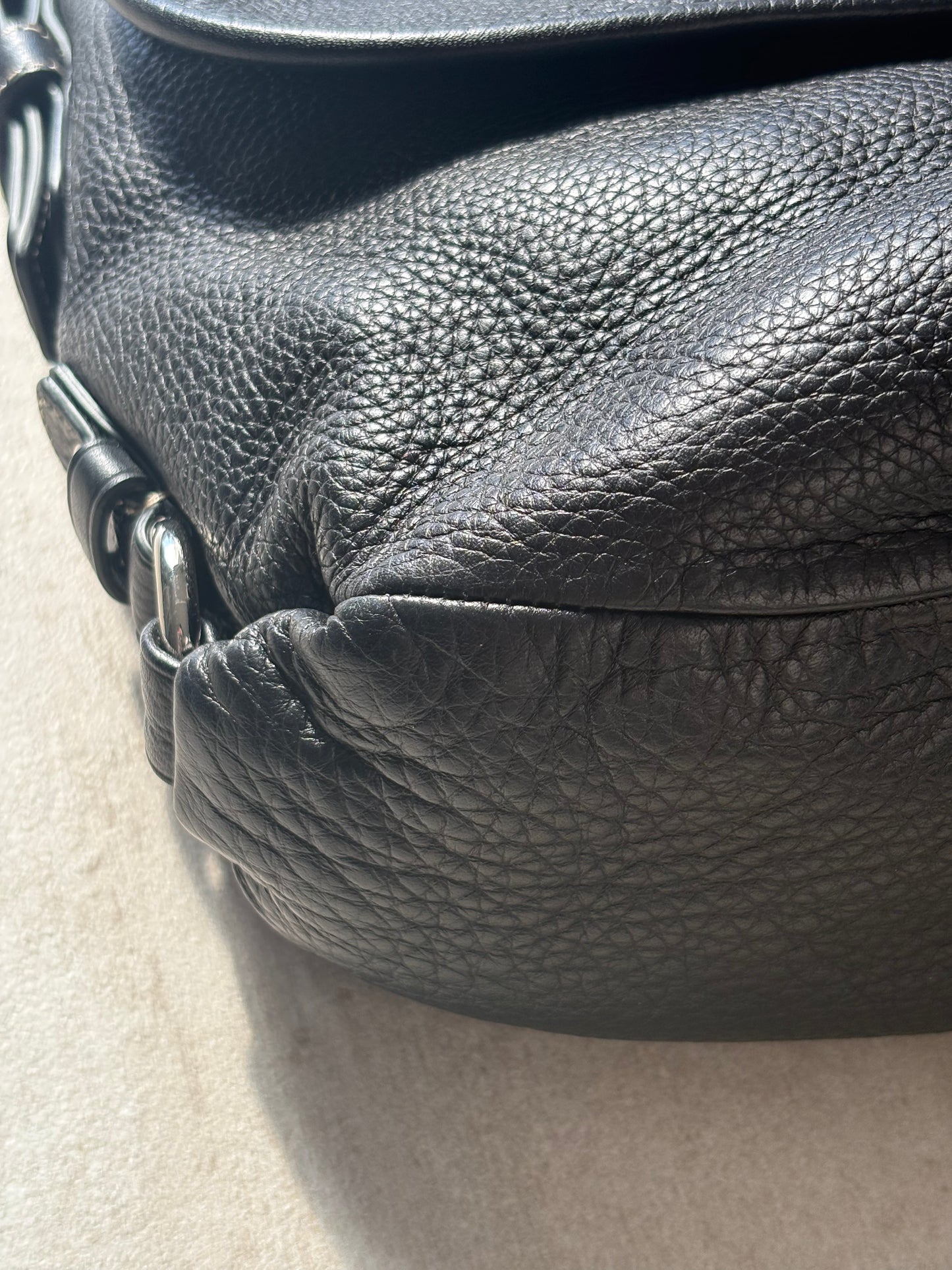 Coach Pebbled Leather Legacy Flap Shoulder Bag