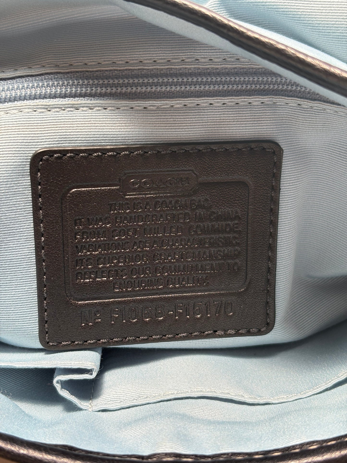 Coach Pebbled Leather Legacy Flap Shoulder Bag