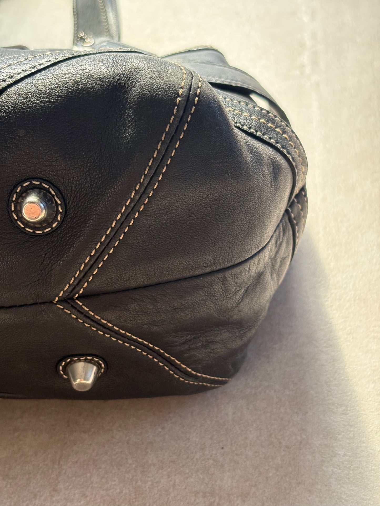Coach Black Buckle Satchel Bag