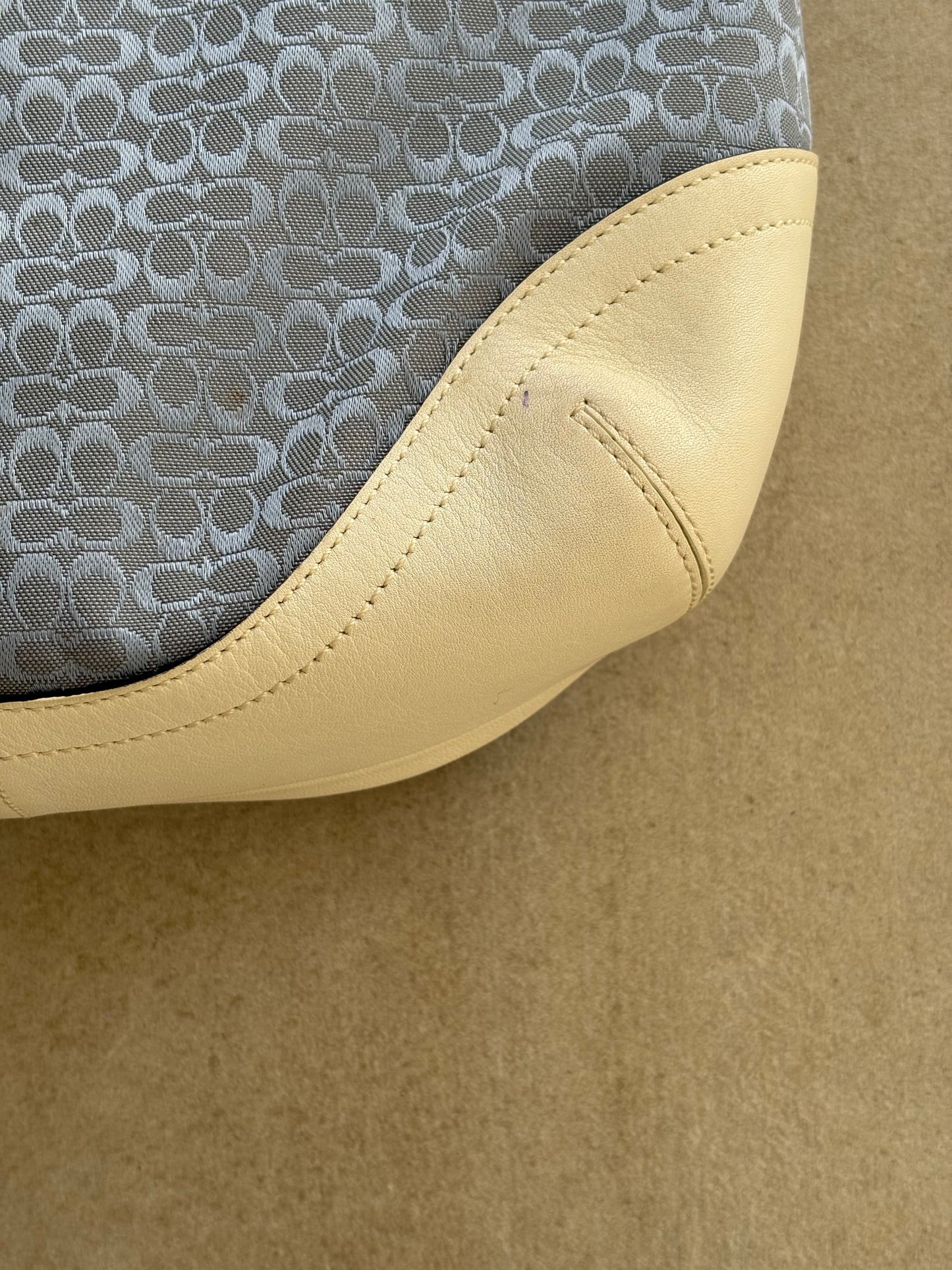 Coach Baby Blue Canvas Shoulder Bag
