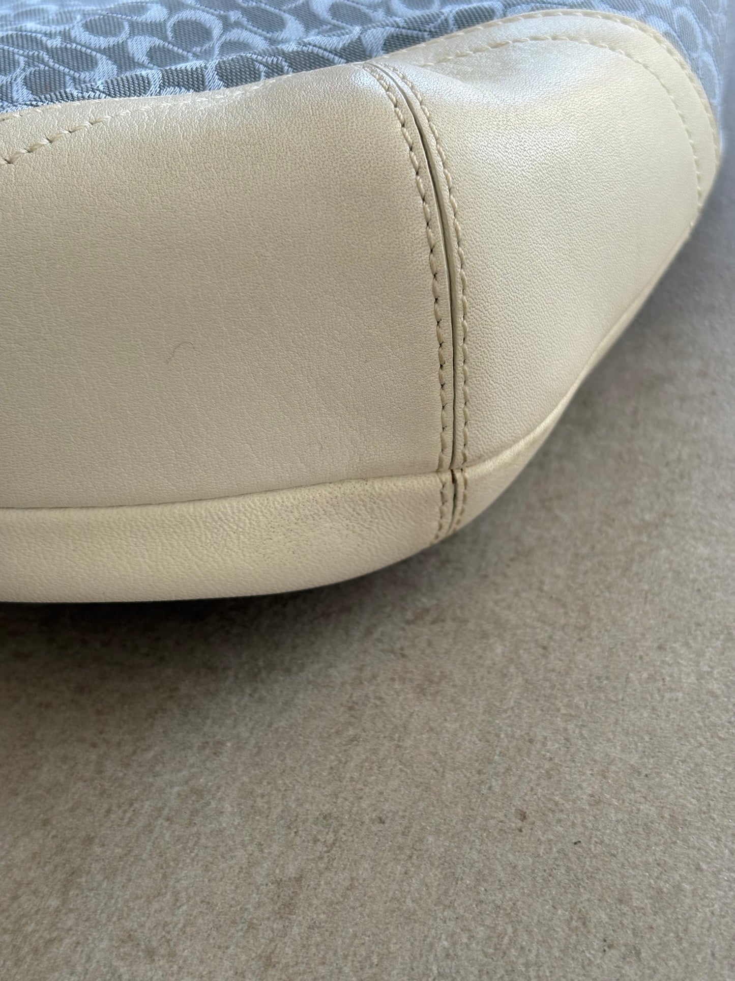 Coach Baby Blue Canvas Shoulder Bag
