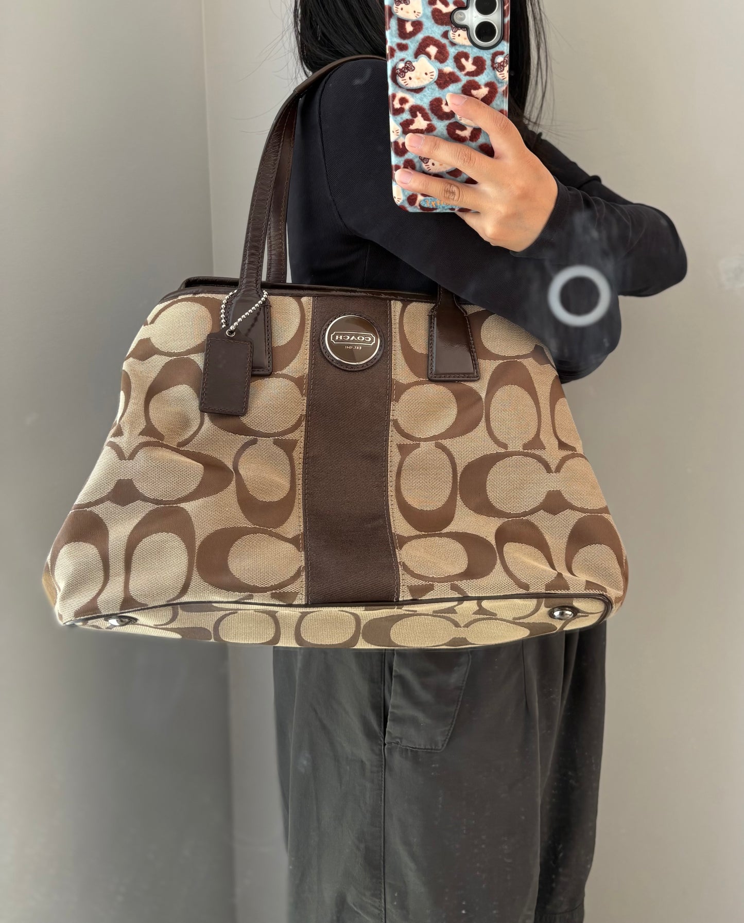 Coach Signature Canvas Shoulder Bag