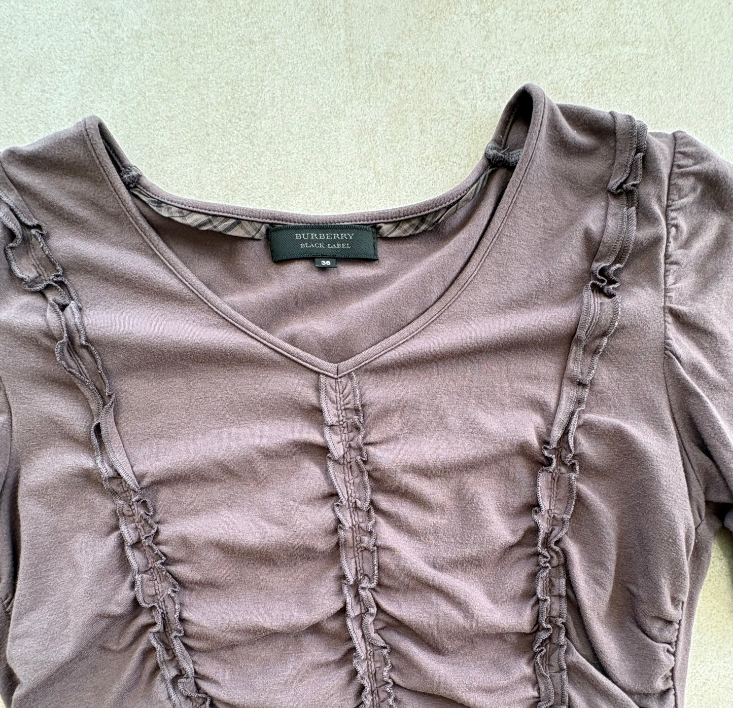 Burberry Black Label Ruched Top