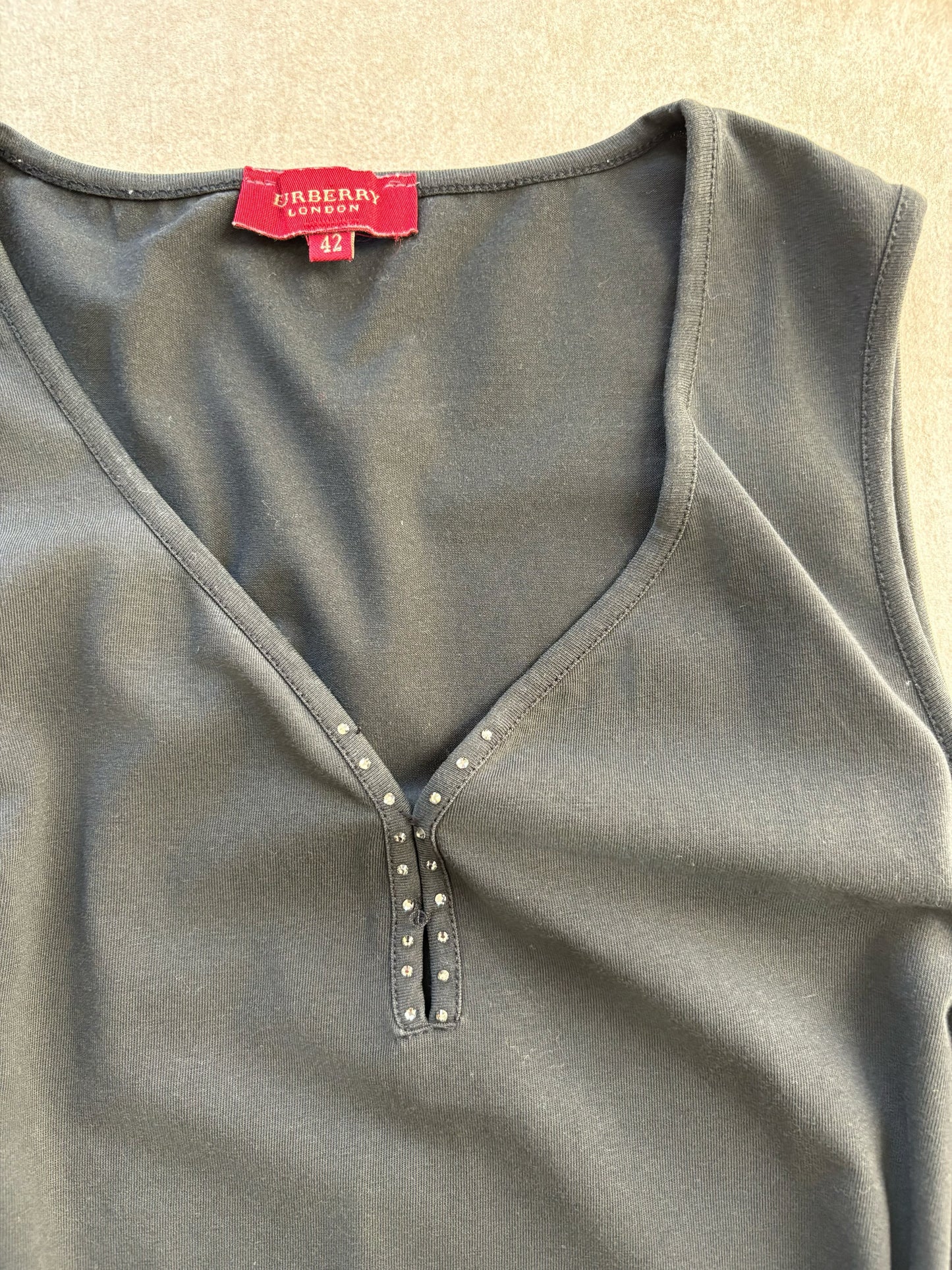 Burberry London Black Sleeveless Top